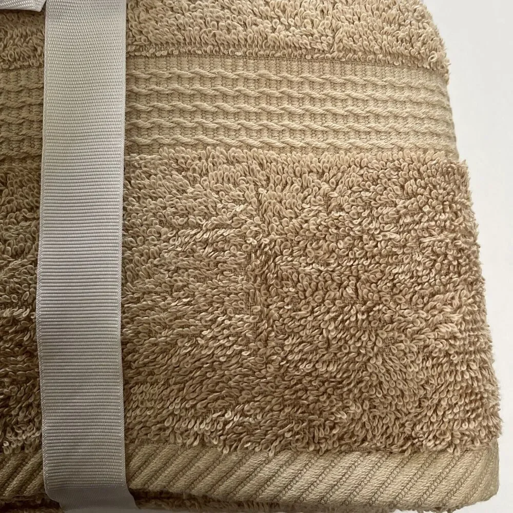 West Point Bath Towel Set Dark Linen 6 Pc Cotton Bath Hand Wash Soft Absorbent